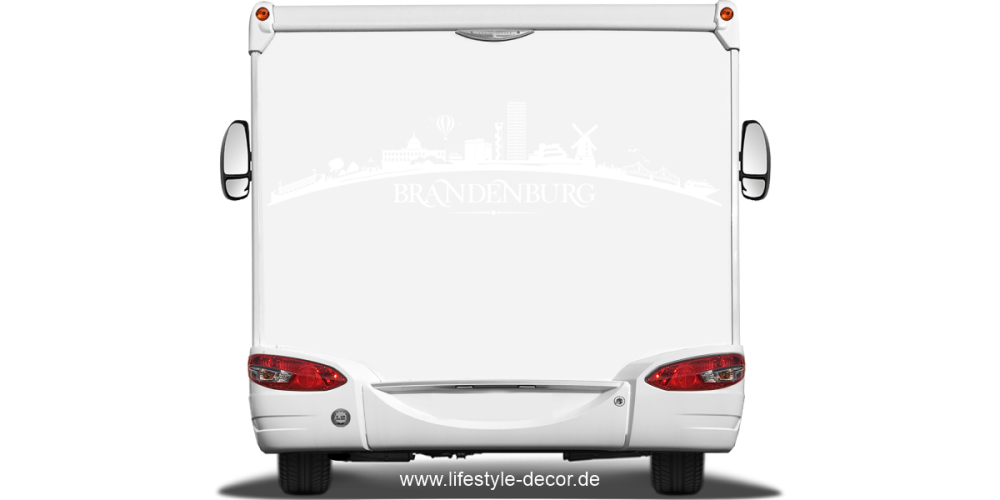Autoaufkleber Skyline Bundesland Brandenburg