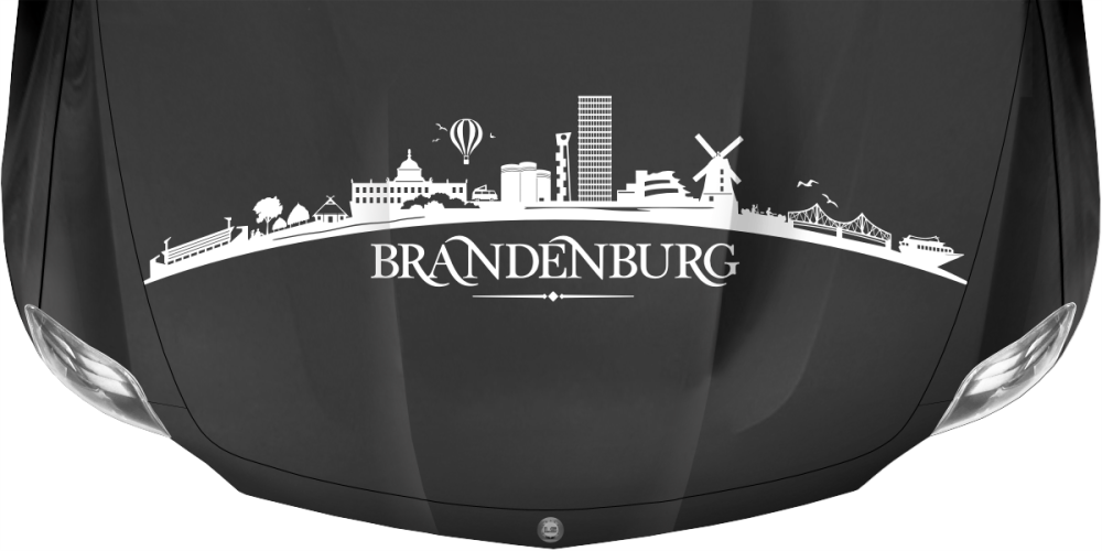 Autoaufkleber Skyline Bundesland Brandenburg