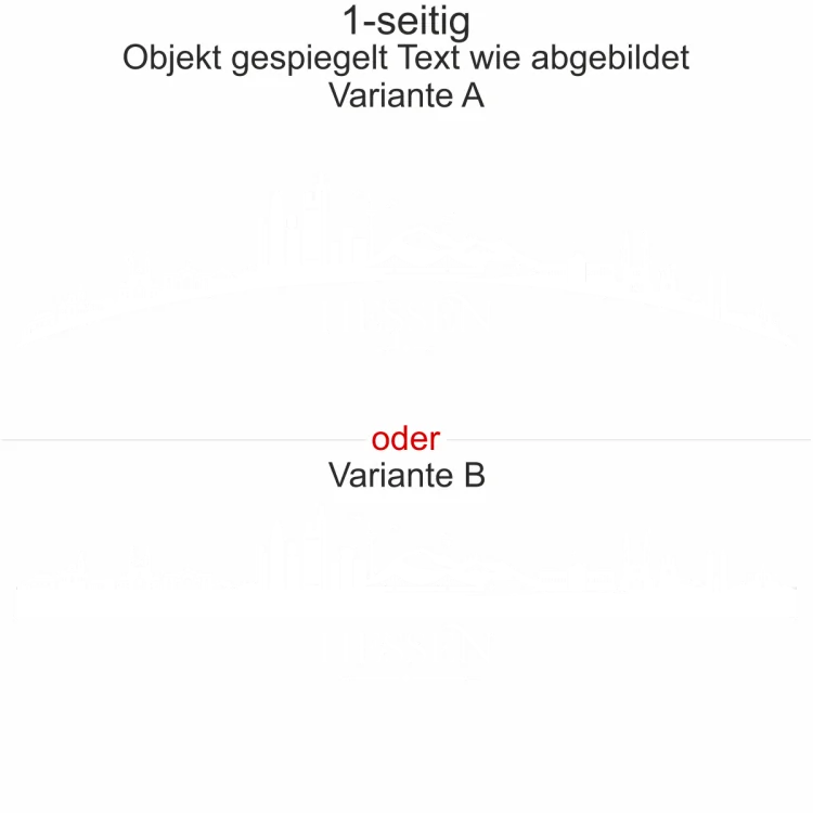 Autoaufkleber Skyline Bundesland Hessen