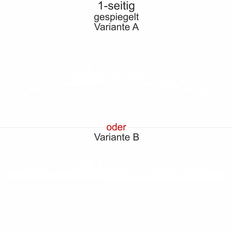 Autoaufkleber Skyline Bundesland Hessen