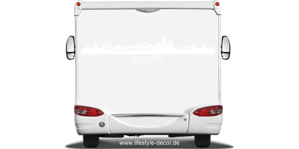 Autoaufkleber Skyline Bundesland Hessen