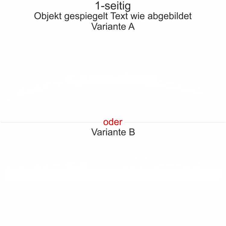 Autoaufkleber Skyline Bundesland Mecklenburg-Vorpommern