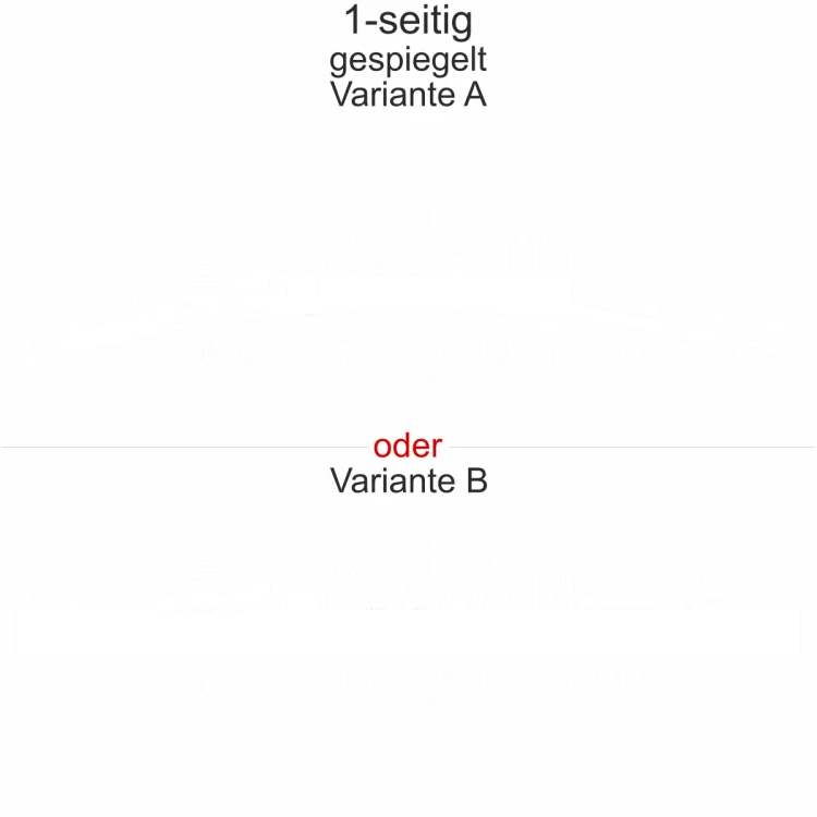 Autoaufkleber Skyline Bundesland Mecklenburg-Vorpommern