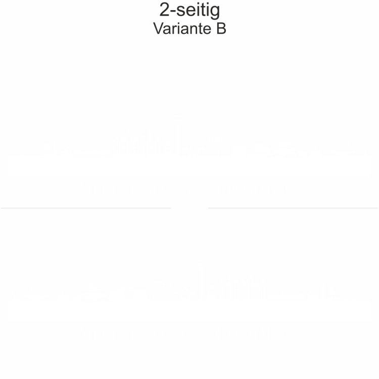 Autoaufkleber Skyline Bundesland Mecklenburg-Vorpommern