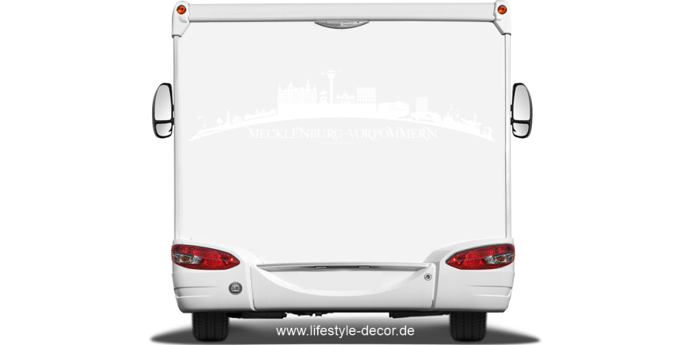 Autoaufkleber Skyline Bundesland Mecklenburg-Vorpommern
