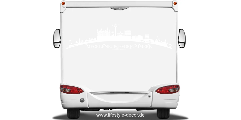 Autoaufkleber Skyline Bundesland Mecklenburg-Vorpommern