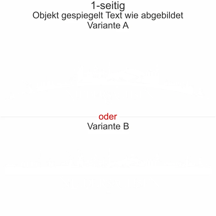 Autoaufkleber Skyline Bundesland Niedersachsen