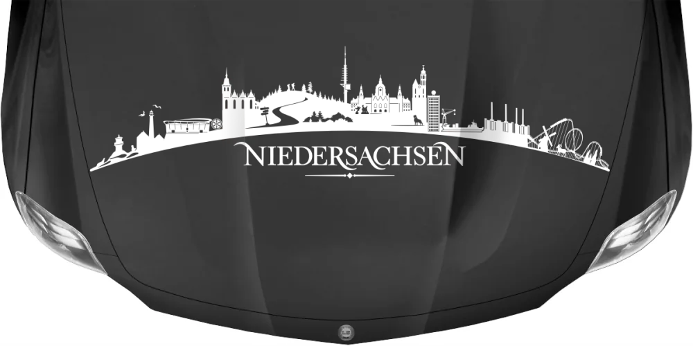 Autoaufkleber Skyline Bundesland Niedersachsen