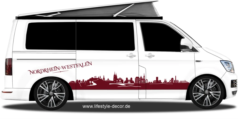 Autoaufkleber Skyline Bundesland Nordrhein-Westfalen
