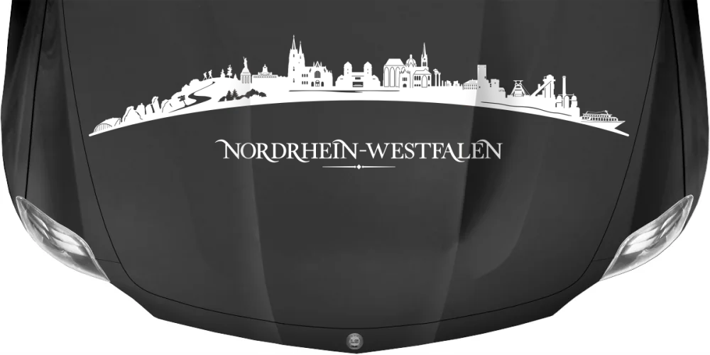 Autoaufkleber Skyline Bundesland Nordrhein-Westfalen