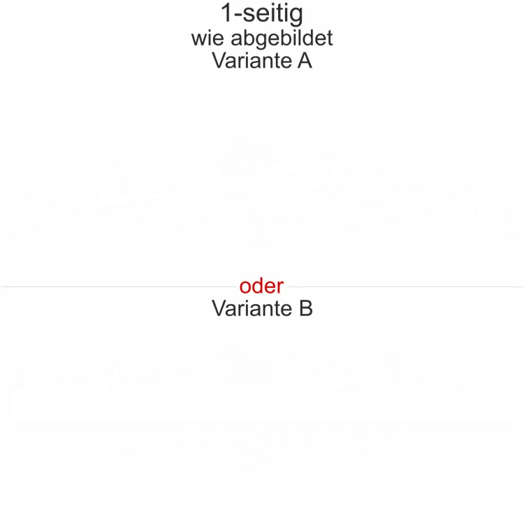 Autoaufkleber Skyline Bundesland Rheinland-Pfalz