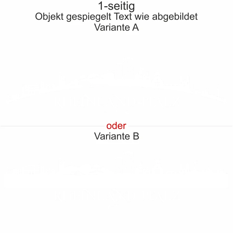 Autoaufkleber Skyline Bundesland Rheinland-Pfalz