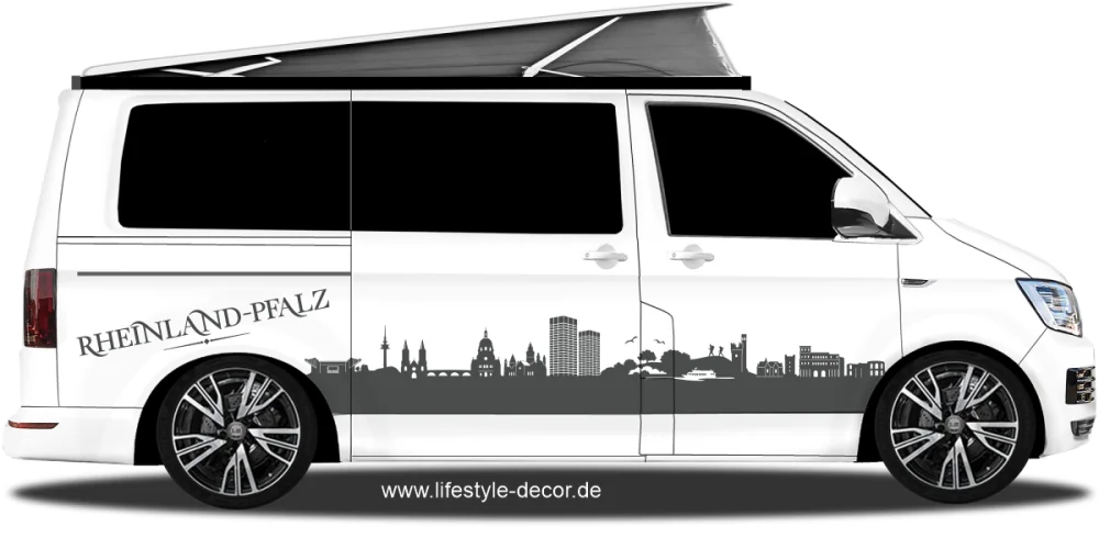 Autoaufkleber Skyline Bundesland Rheinland-Pfalz