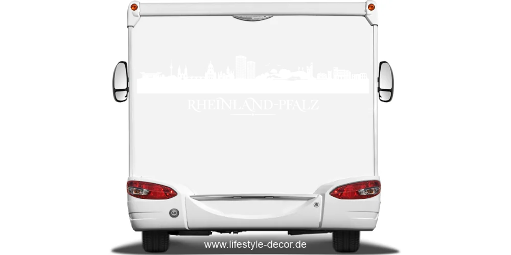 Autoaufkleber Skyline Bundesland Rheinland-Pfalz