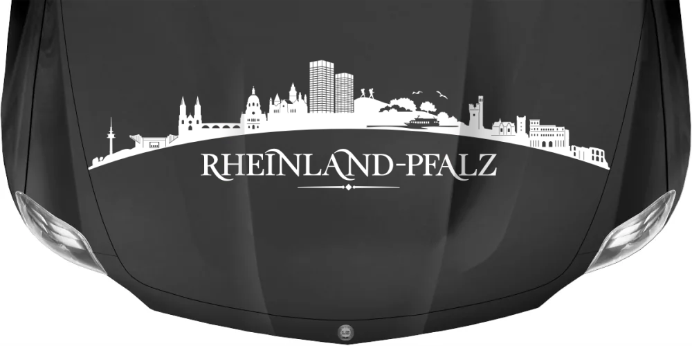 Autoaufkleber Skyline Bundesland Rheinland-Pfalz