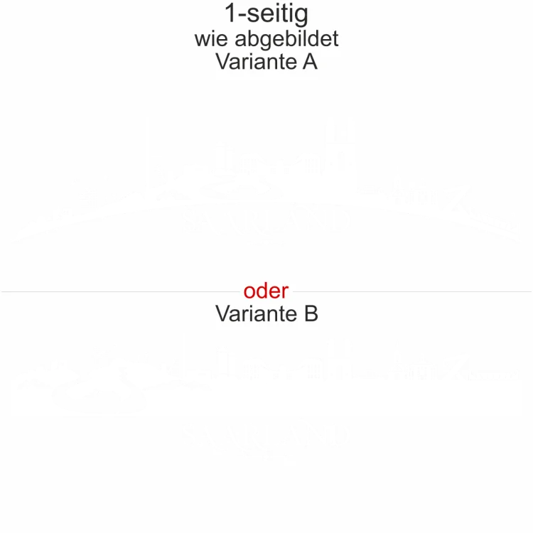 Autoaufkleber Skyline Bundesland Saarland