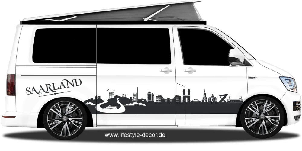 Autoaufkleber Skyline Bundesland Saarland