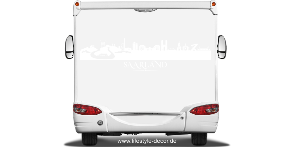 Autoaufkleber Skyline Bundesland Saarland