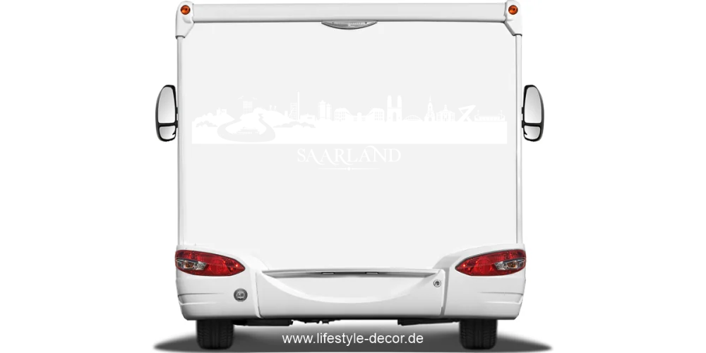 Autoaufkleber Skyline Bundesland Saarland