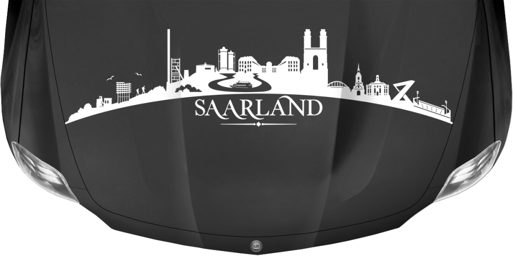 Autoaufkleber Skyline Bundesland Saarland