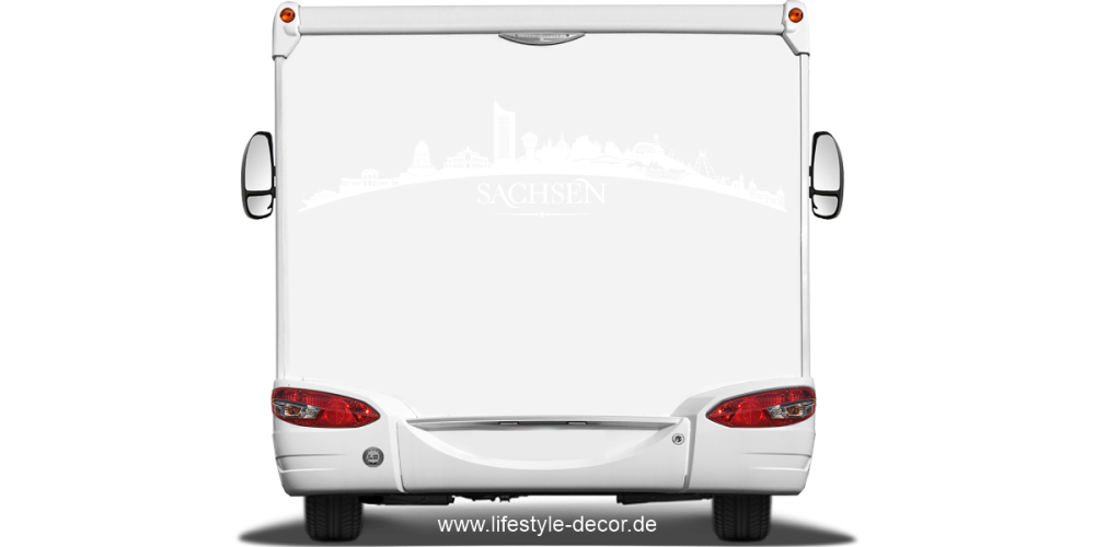 Autoaufkleber Skyline Bundesland Sachsen