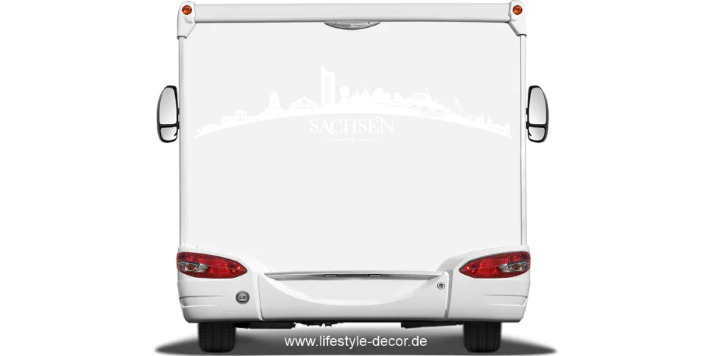 Autoaufkleber Skyline Bundesland Sachsen