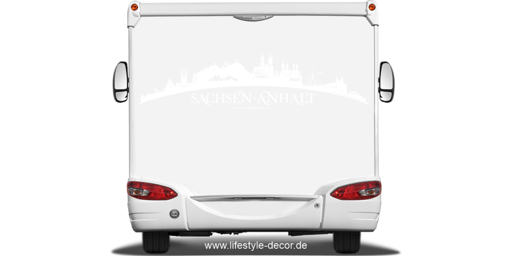 Autoaufkleber Skyline Bundesland Sachsen-Anhalt