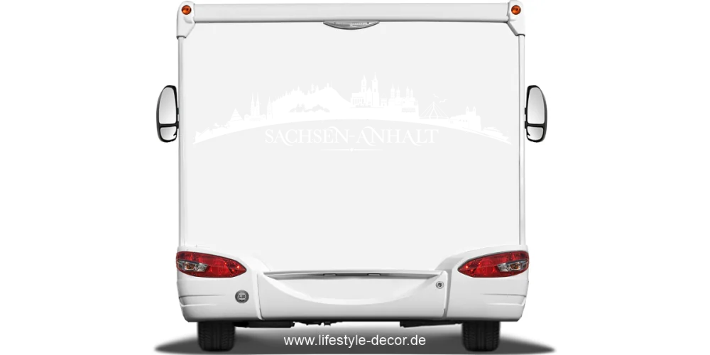 Autoaufkleber Skyline Bundesland Sachsen-Anhalt