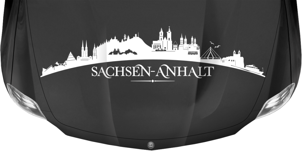 Autoaufkleber Skyline Bundesland Sachsen-Anhalt