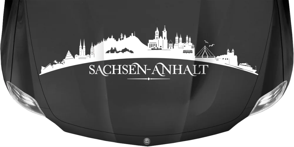 Autoaufkleber Skyline Bundesland Sachsen-Anhalt