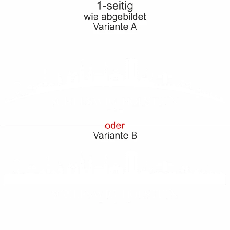 Autoaufkleber Skyline Bundesland Schleswig-Holstein