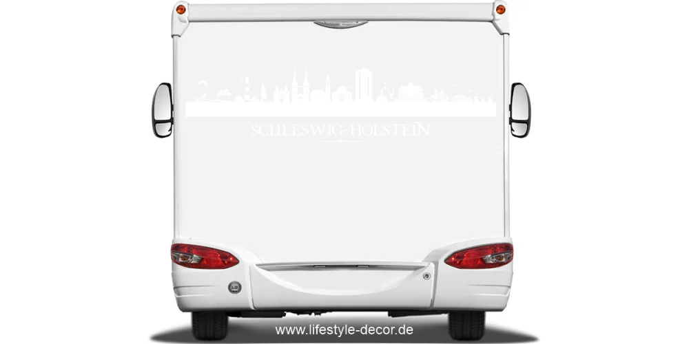 Autoaufkleber Skyline Bundesland Schleswig-Holstein