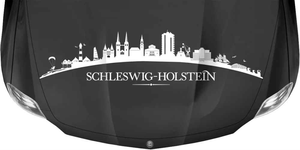 Autoaufkleber Skyline Bundesland Schleswig-Holstein
