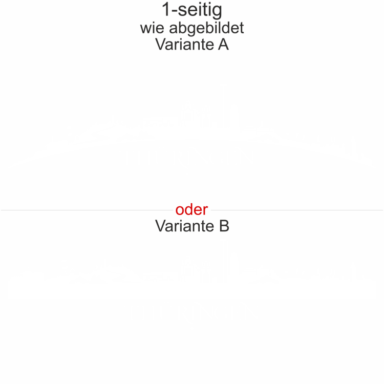 Autoaufkleber Skyline Bundesland Thüringen