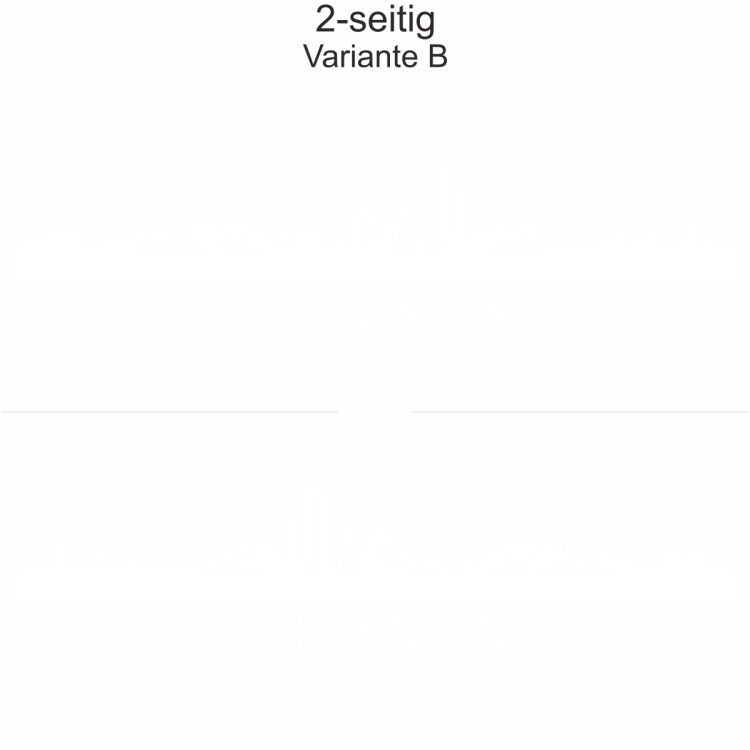 Autoaufkleber Skyline Bundesland Thüringen
