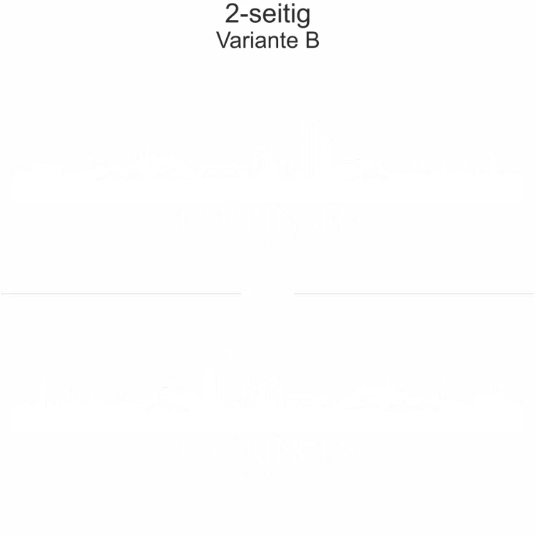 Autoaufkleber Skyline Bundesland Thüringen