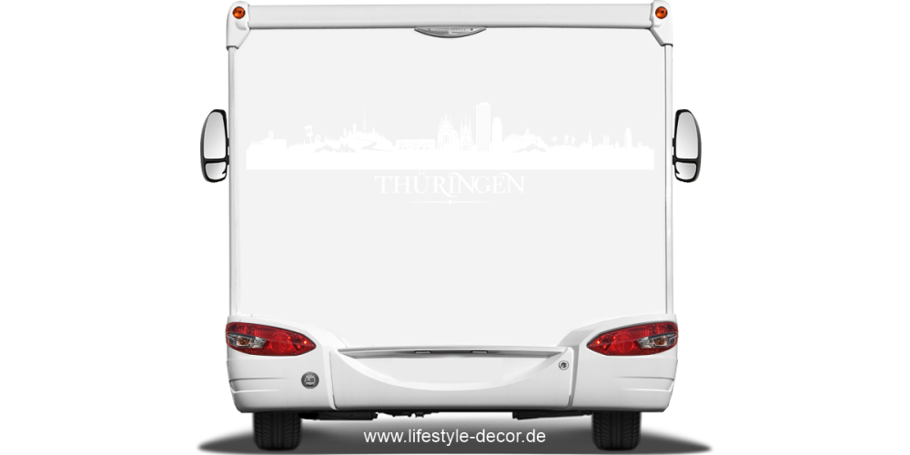 Autoaufkleber Skyline Bundesland Thüringen