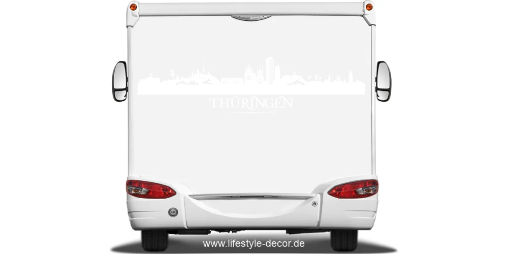 Autoaufkleber Skyline Bundesland Thüringen