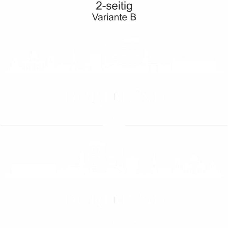 Autoaufkleber mit Dortmunder Skyline - Ansicht zweiseitig für beide Fahrzeugseiten und Farbauswahl Autoaufkleber mit Dortmunder Skyline - Ansicht zweiseitig für beide Fahrzeugseiten und Farbauswahl