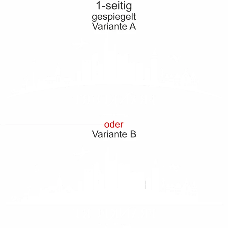 Autoaufkleber Skyline Frankfurt - Ansicht Ausrichtung mit Farbauswahl und Variante Autoaufkleber Skyline Frankfurt - Ansicht Ausrichtung mit Farbauswahl und Variante