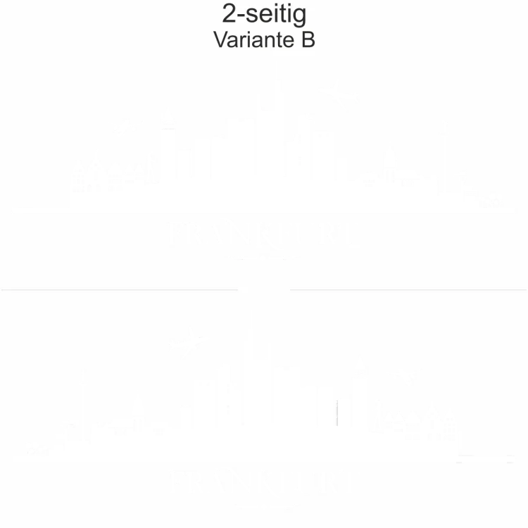 Autoaufkleber Skyline Frankfurt - Ansicht zweiseitig für beide Fahrzeugseiten und Farbauswahl Autoaufkleber Skyline Frankfurt - Ansicht zweiseitig für beide Fahrzeugseiten und Farbauswahl