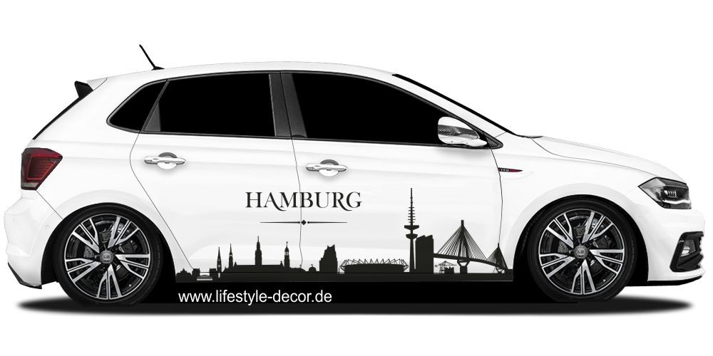 Auto Aufkleber Hamburger dürfen das in Wunschfarbe Folie Bundesland Hamburg 