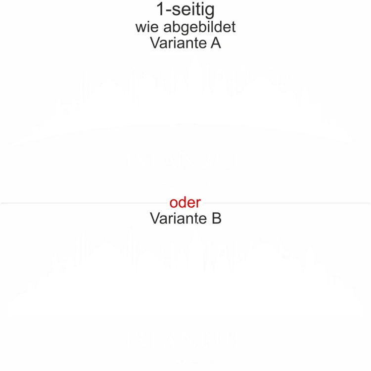 Autoaufkleber Skyline von Istanbul - Ansicht Ausrichtung mit Farbauswahl und Variante Autoaufkleber Skyline von Istanbul - Ansicht Ausrichtung mit Farbauswahl und Variante