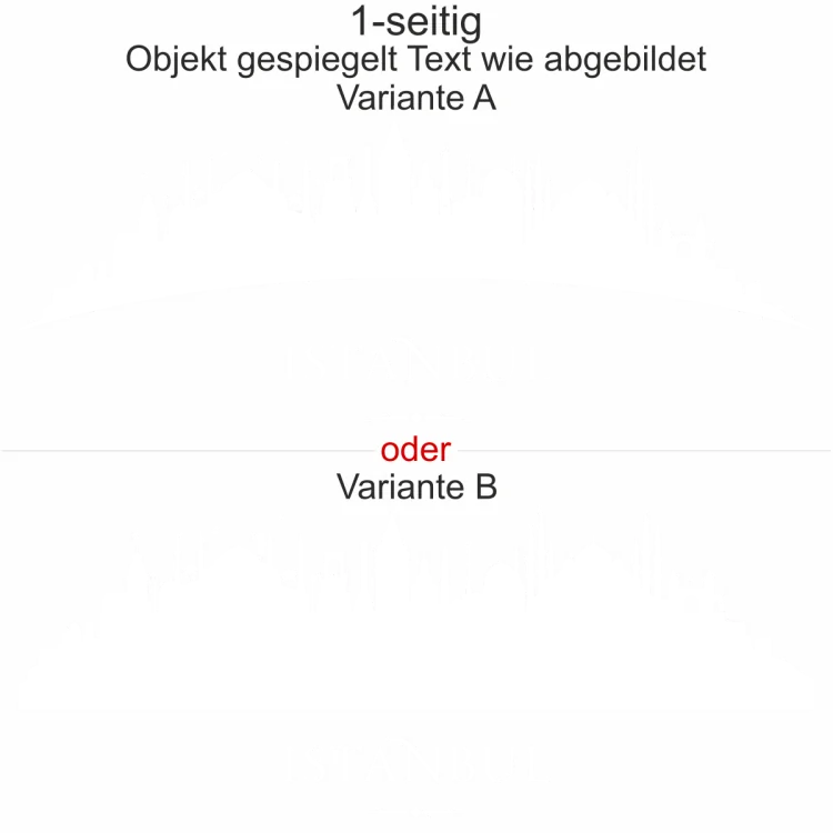 Autoaufkleber Skyline von Istanbul - Ansicht Ausrichtung mit Farbauswahl und Variante Autoaufkleber Skyline von Istanbul - Ansicht Ausrichtung mit Farbauswahl und Variante