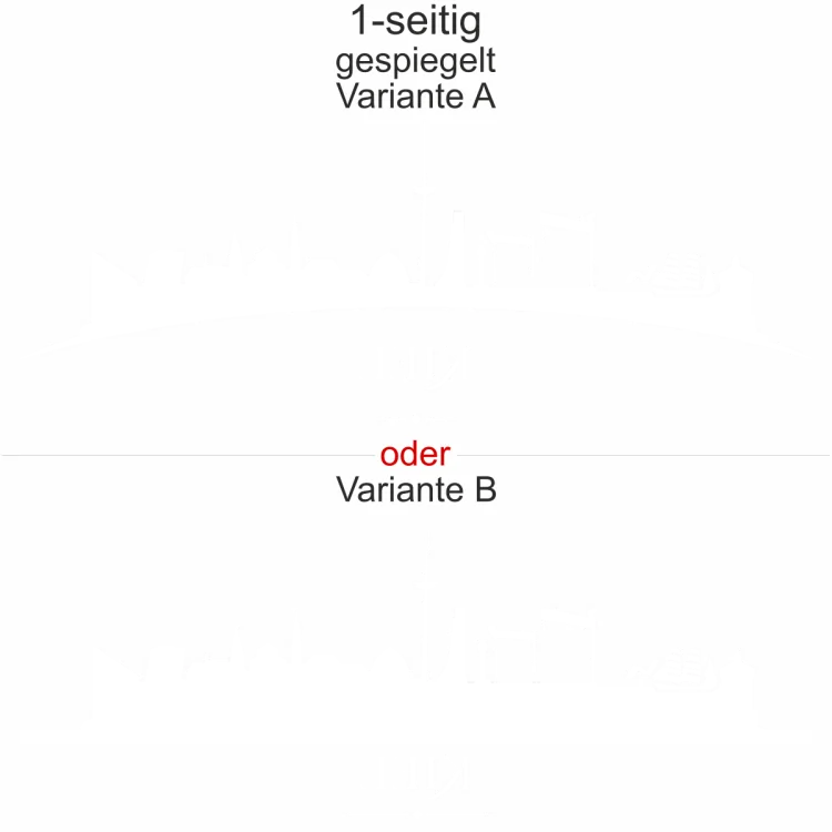 Cartattoo Skyline Kiel - Ansicht Ausrichtung mit Farbauswahl und Variante Cartattoo Skyline Kiel - Ansicht Ausrichtung mit Farbauswahl und Variante