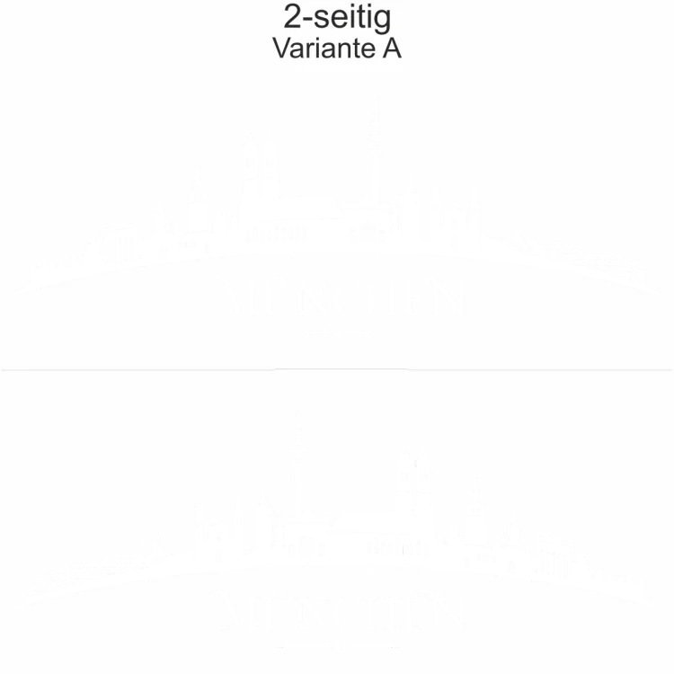 Autoaufkleber Skyline München - Ansicht zweiseitig für beide Fahrzeugseiten und Farbauswahl
