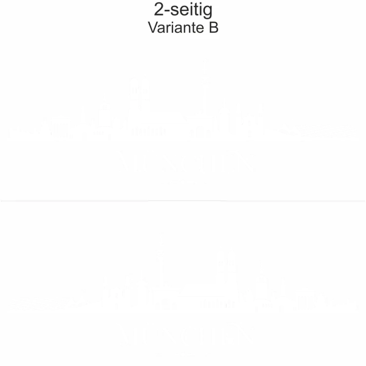 Autoaufkleber Skyline München - Ansicht zweiseitig für beide Fahrzeugseiten und Farbauswahl