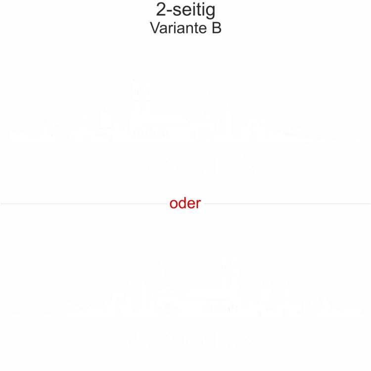 Autoaufkleber Skyline München - Ansicht zweiseitig für beide Fahrzeugseiten und Farbauswahl