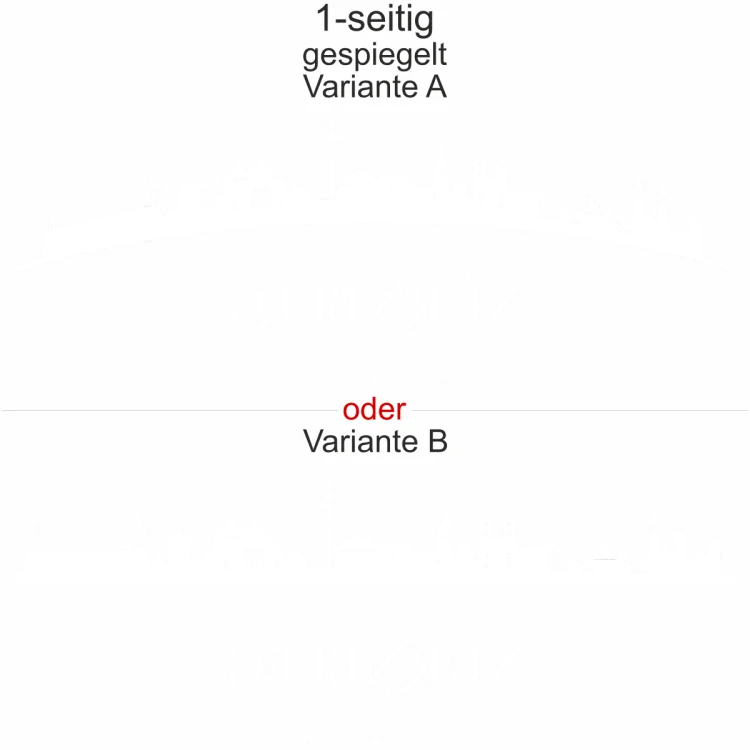 Autoaufkleber mit der Skyline von Nürnberg - Ansicht Ausrichtung und Farbauswahl Autoaufkleber mit der Skyline von Nürnberg - Ansicht Ausrichtung und Farbauswahl