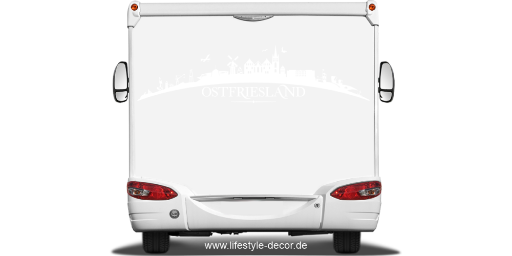 Autoaufkleber Skyline Ostfriesland